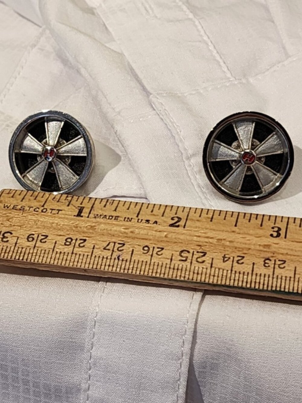 Vintage Hurst Wheel Cufflinks - Picture 4 of 10